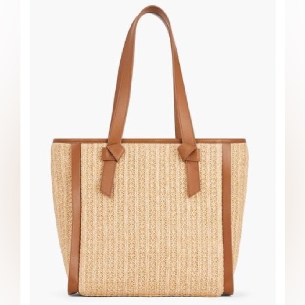 Talbots Woven Stripe Knot Tote